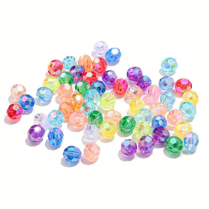 100PCS 6/8mm Diamond-Shaped Acrylic Bead Set