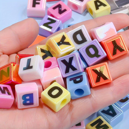 Mixed Color Acrylic Letter Beads