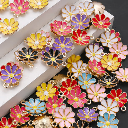 Colorful Daisy Flower Pendant Charms