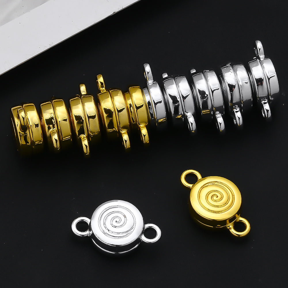 Golden and White Candy-Shaped Magnetic Jewelry Clasps