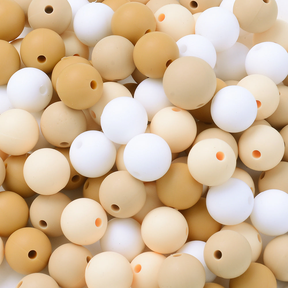 12 mm Rainbow Silicone Beads