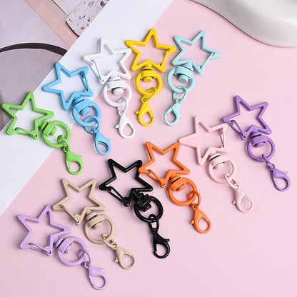 20PCS Multicolor Heart Keychain Buckle Set with Lobster Clasps