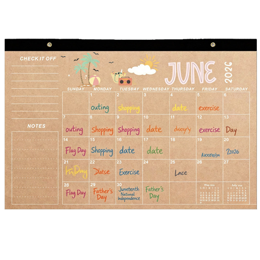 1/2/5PCS 2026–2027 18-Month Wall Calendar