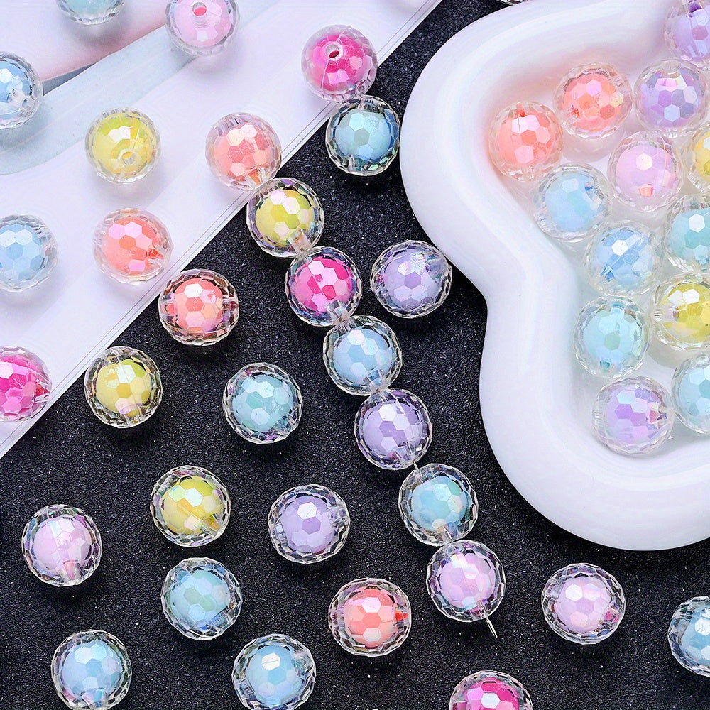 Clear Cut Acrylic Round Beads