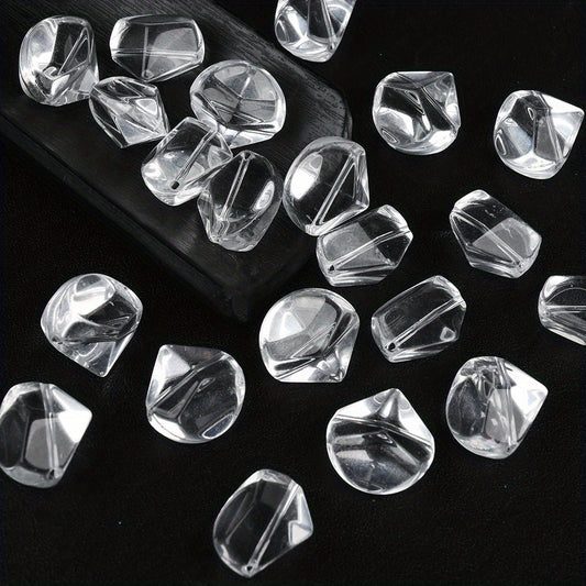 Transparent Crystal Faceted Glass Beads
