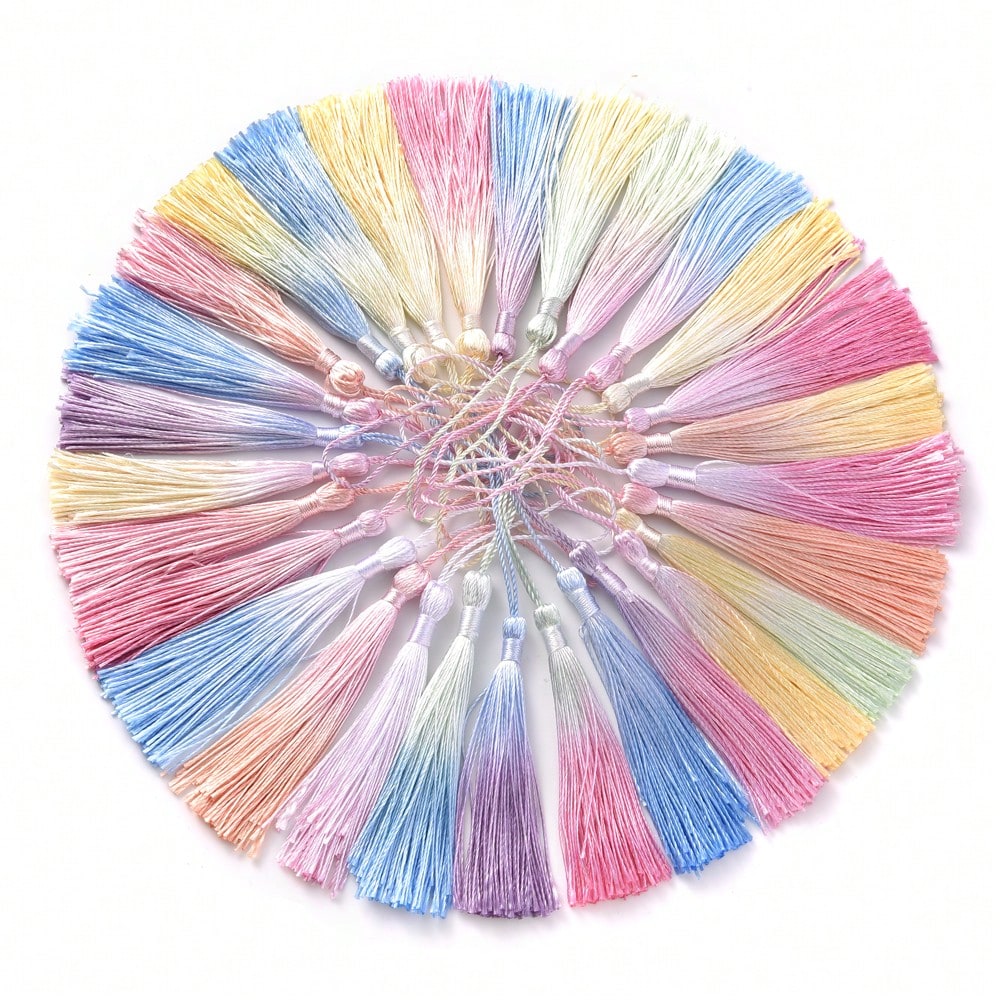 Gradient Color Soft Silk Tassels