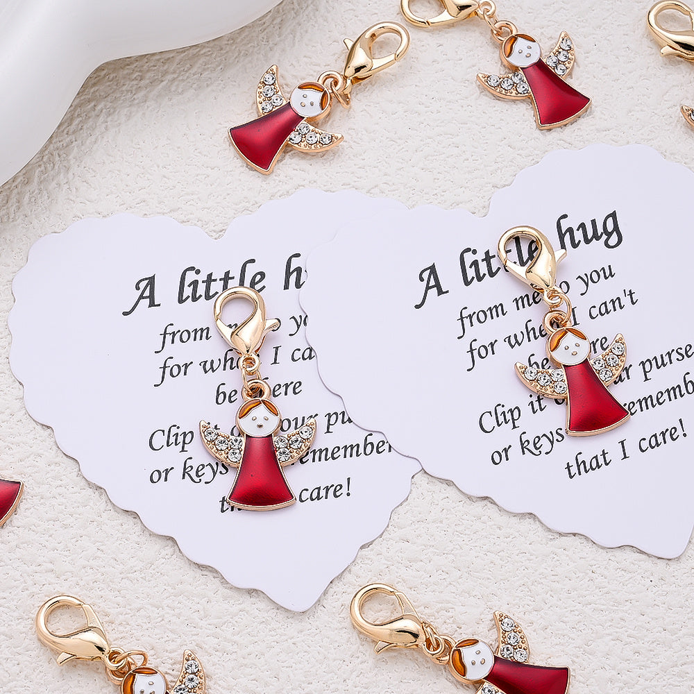 Red Angel Charms with Wish Cards