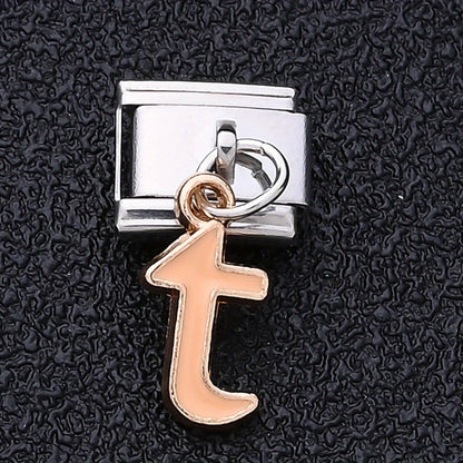 1PC A-Z English Letter Charm Link Set for 9mm Bracelets