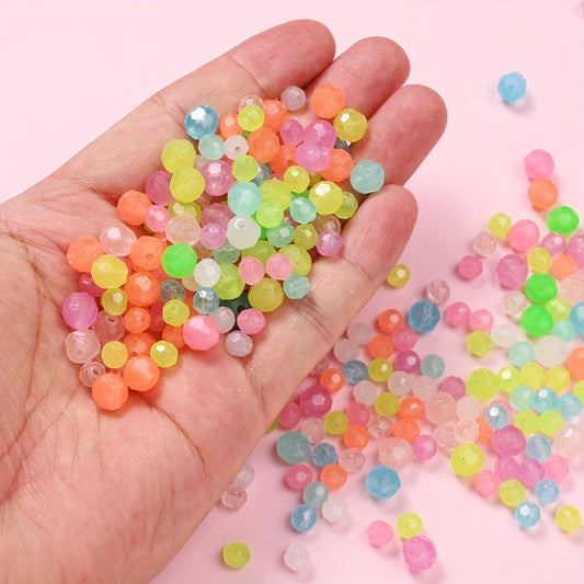 200/300PCS Luminous Acrylic Irregular Bead Set