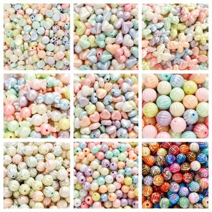 10/20/30/50/100/200pcs Macaron Color Acrylic Beads