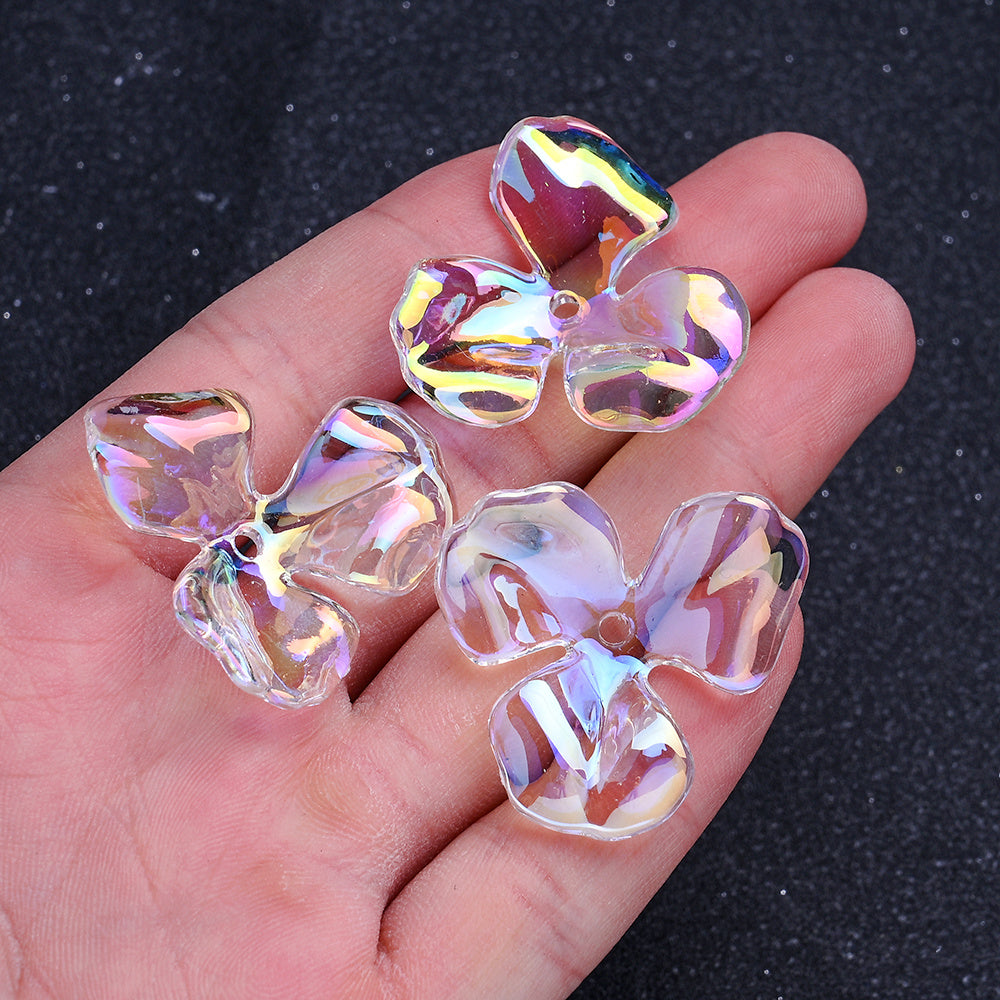 Transparent Plum Blossom Beads