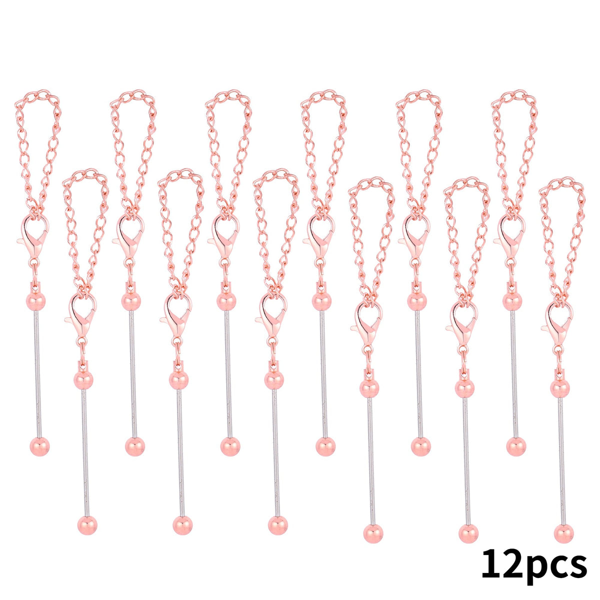 Metal Beaded Keychain Rods