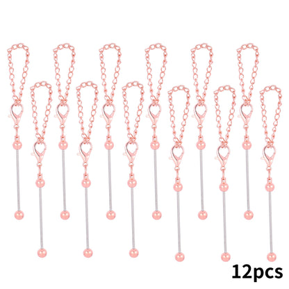 Metal Beaded Keychain Rods