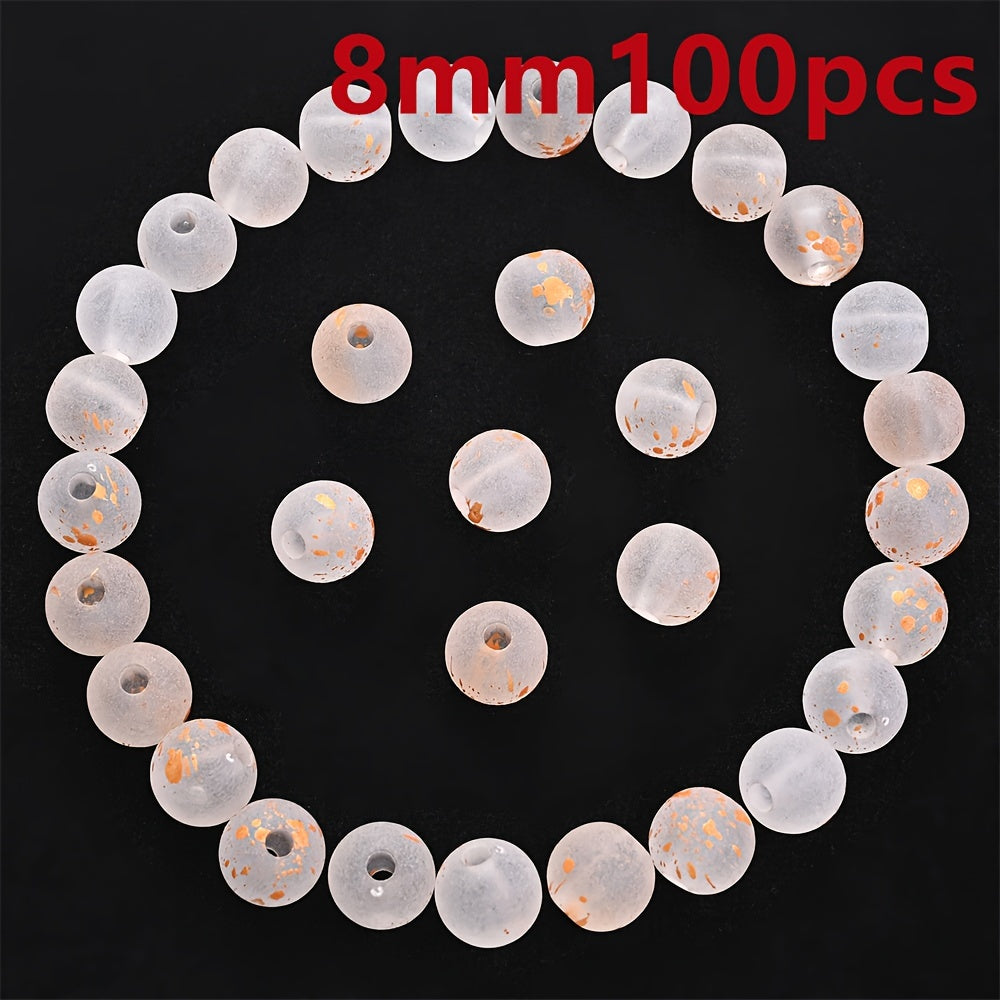 Transparent Matte Acrylic Round Beads