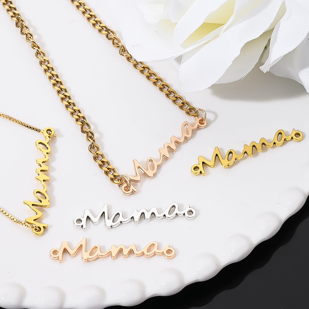 Mama Double Hole Alloy Pendants