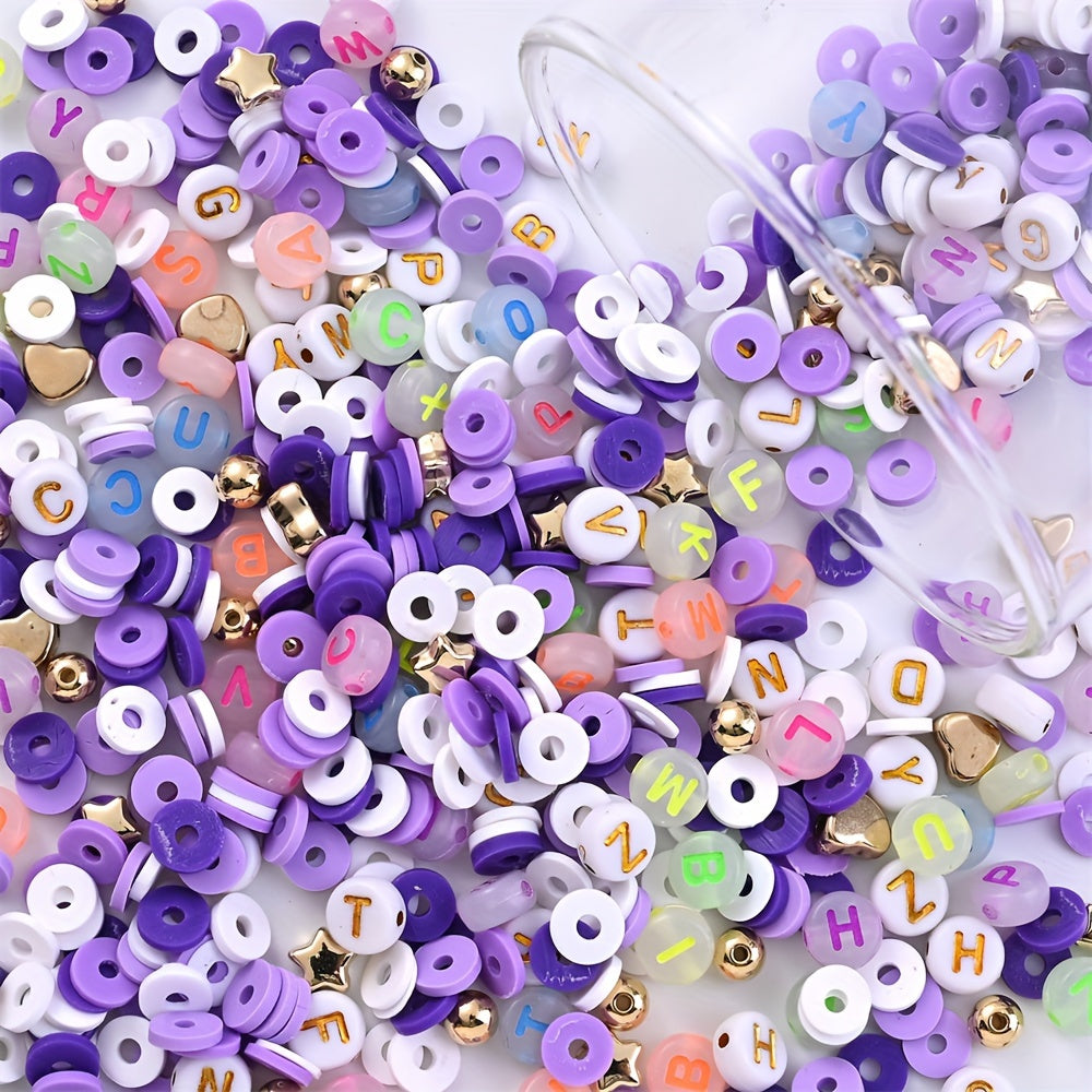 1SET Mixed Soft Clay, Acrylic & CCB Bead Kit with Cord