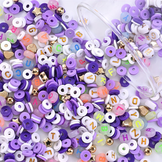 1SET Mixed Soft Clay, Acrylic & CCB Bead Kit with Cord