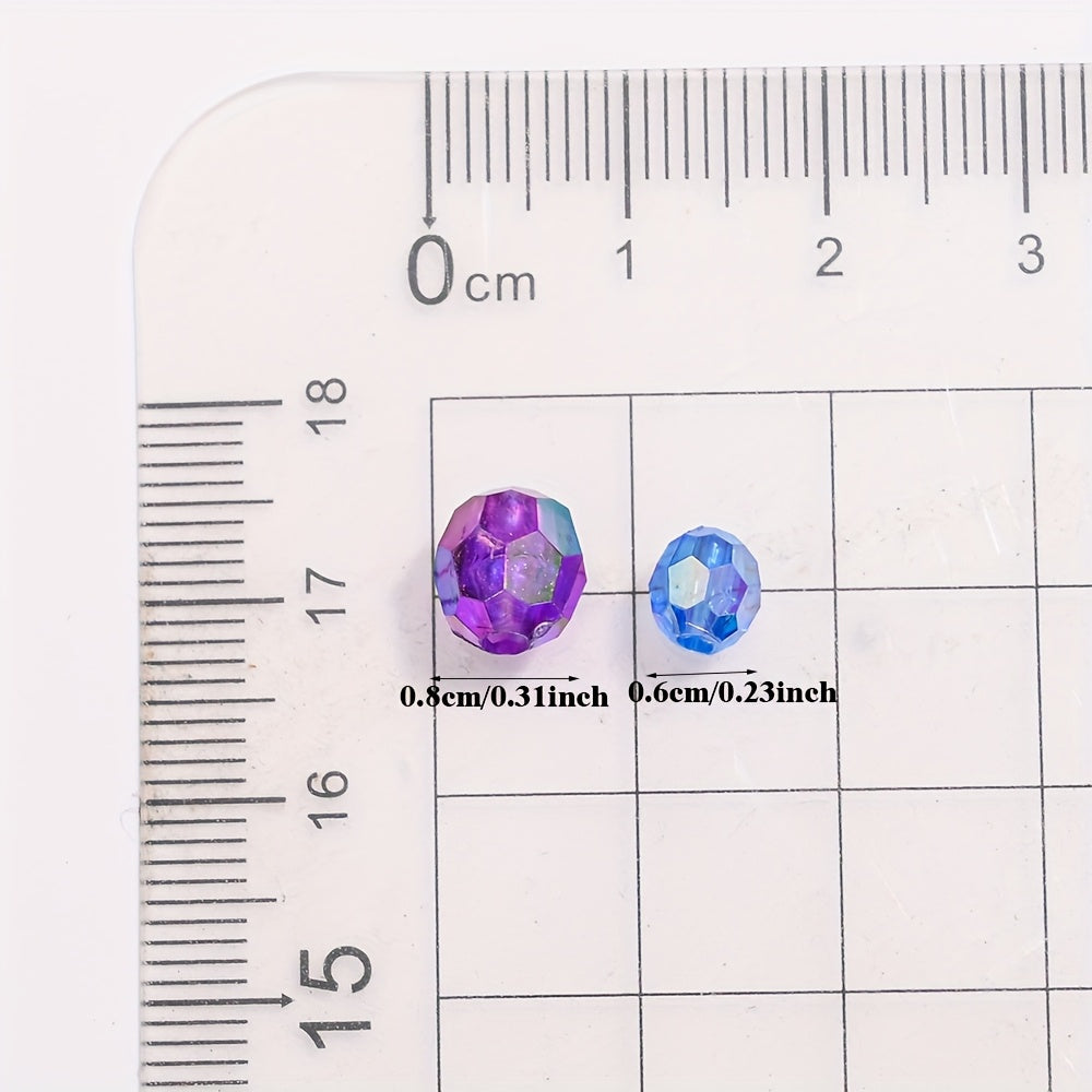 100pcs 6mm Rhombus AB Color Acrylic Beads