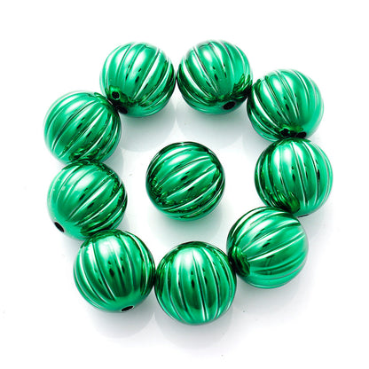Pumpkin Round Acrylic Beads