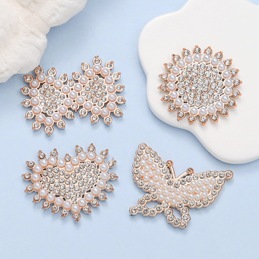 Stylish Acrylic Pearl and Rhinestone Flatback Embellishments