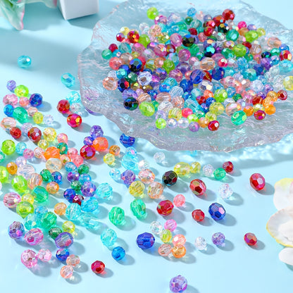 100pcs 6mm Rhombus AB Color Acrylic Beads