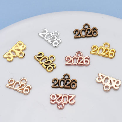 Vintage Number Letter Metal Charms