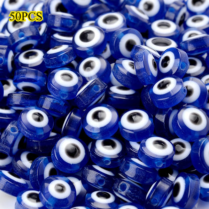 20/50pcs 6-14mm Colorful Flat Round Eye Resin Beads