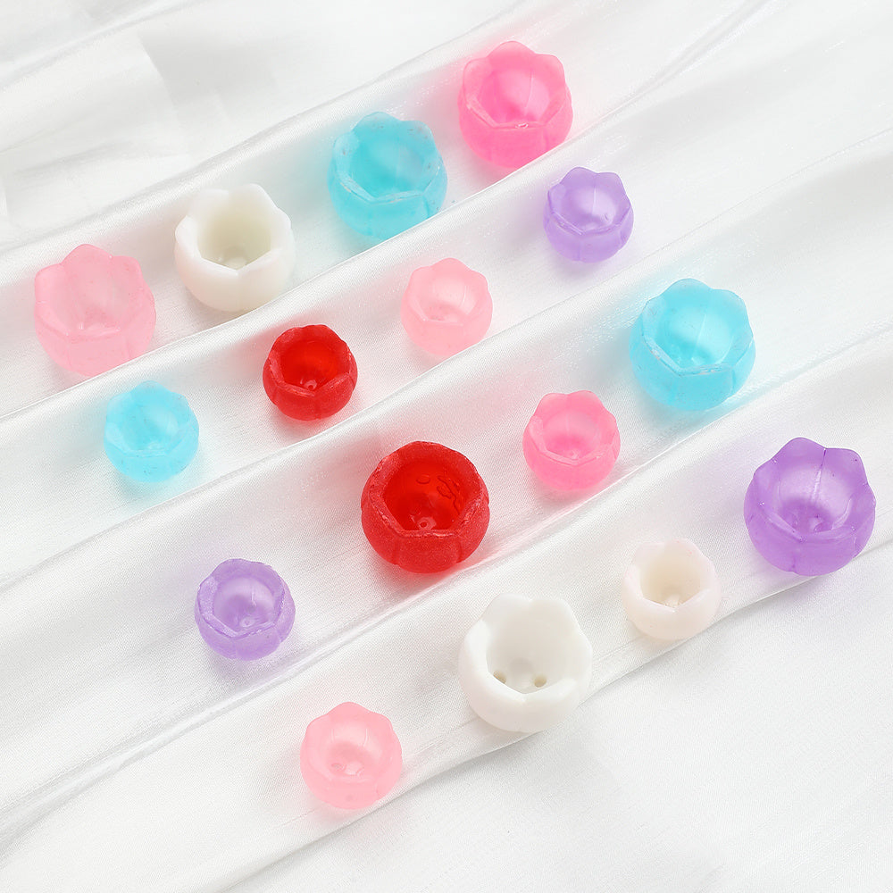 10/30-Piece Frosted Lily of the Valley Acrylic Beads
