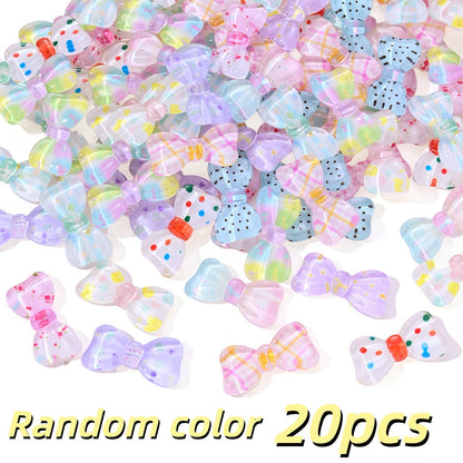 Resin Bow Tie Flatback Beads