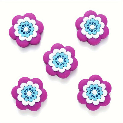 Mixed Flower Silicone Beads