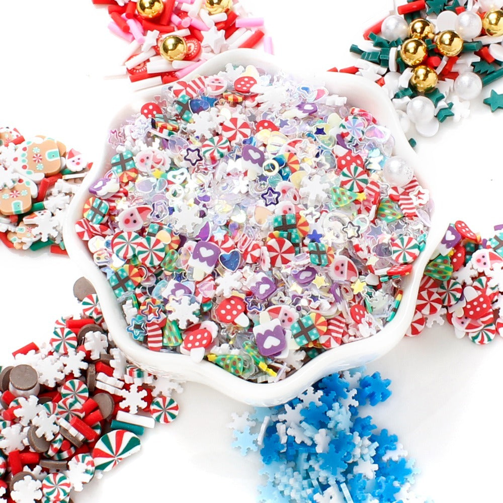Christmas Polymer Clay Spacer Beads
