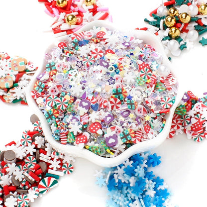 Christmas Polymer Clay Spacer Beads