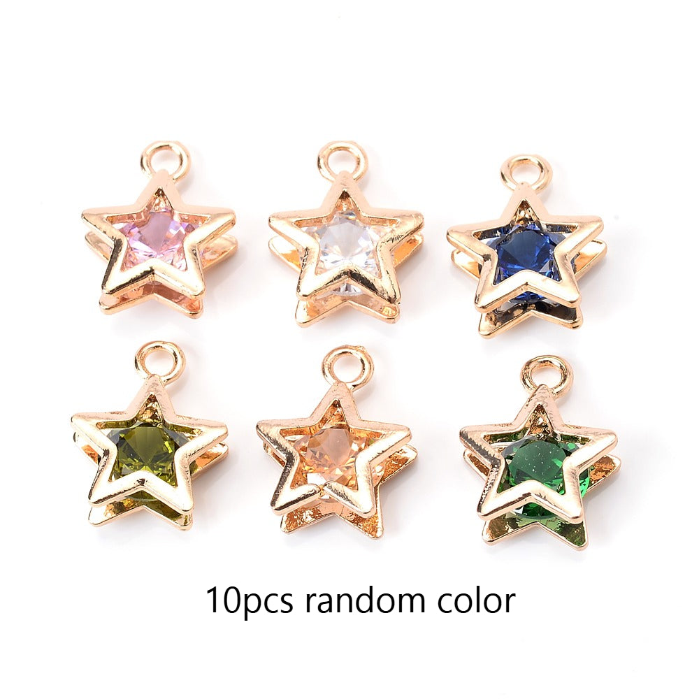 Mixed Color Star Alloy Pendants