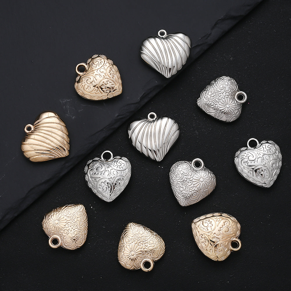 10PCS Gold & Silver CCB Love Pendant Set