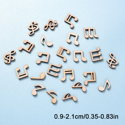 Wooden Music Note Decorative Embellishments