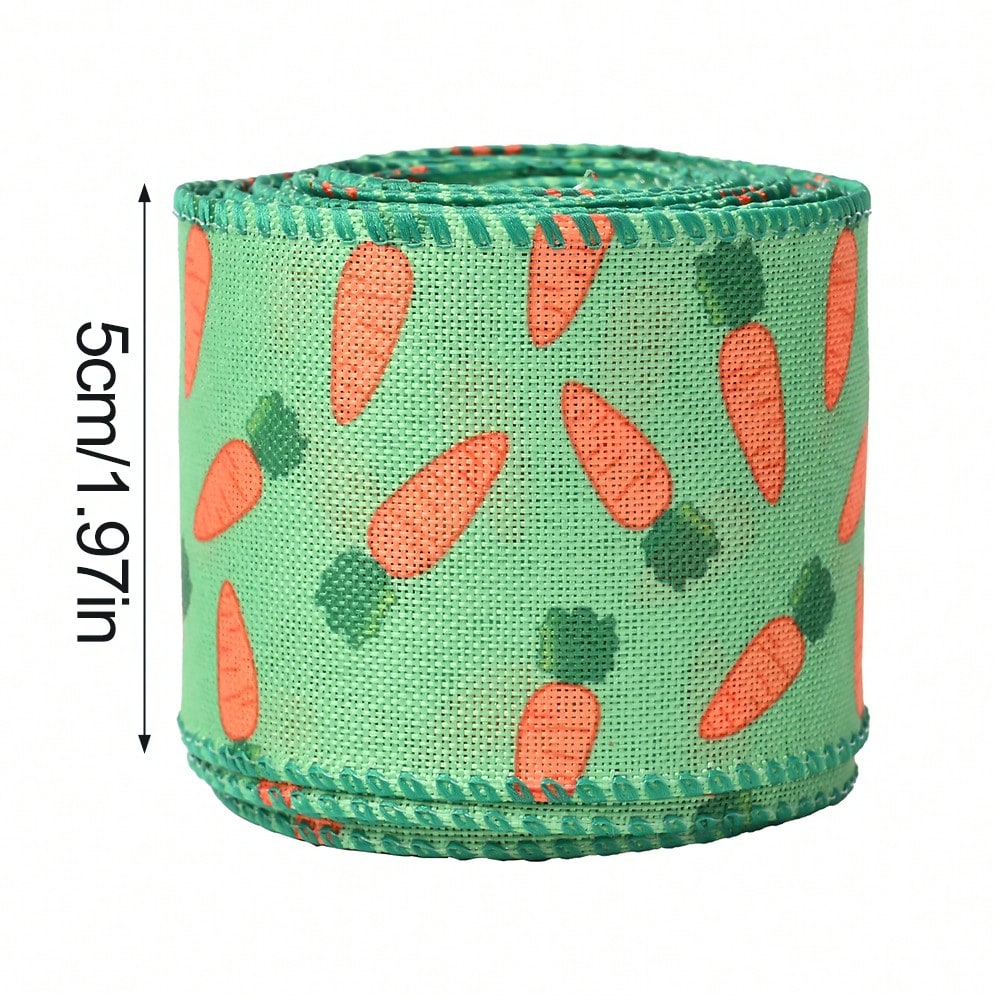Easter Wired Edge Burlap Ribbon