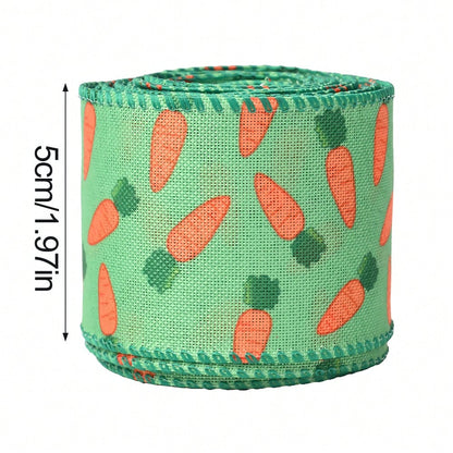 Easter Wired Edge Burlap Ribbon