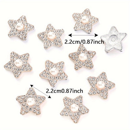 20PCS Star Flower Bow Square & Round Plastic Embellishment Set
