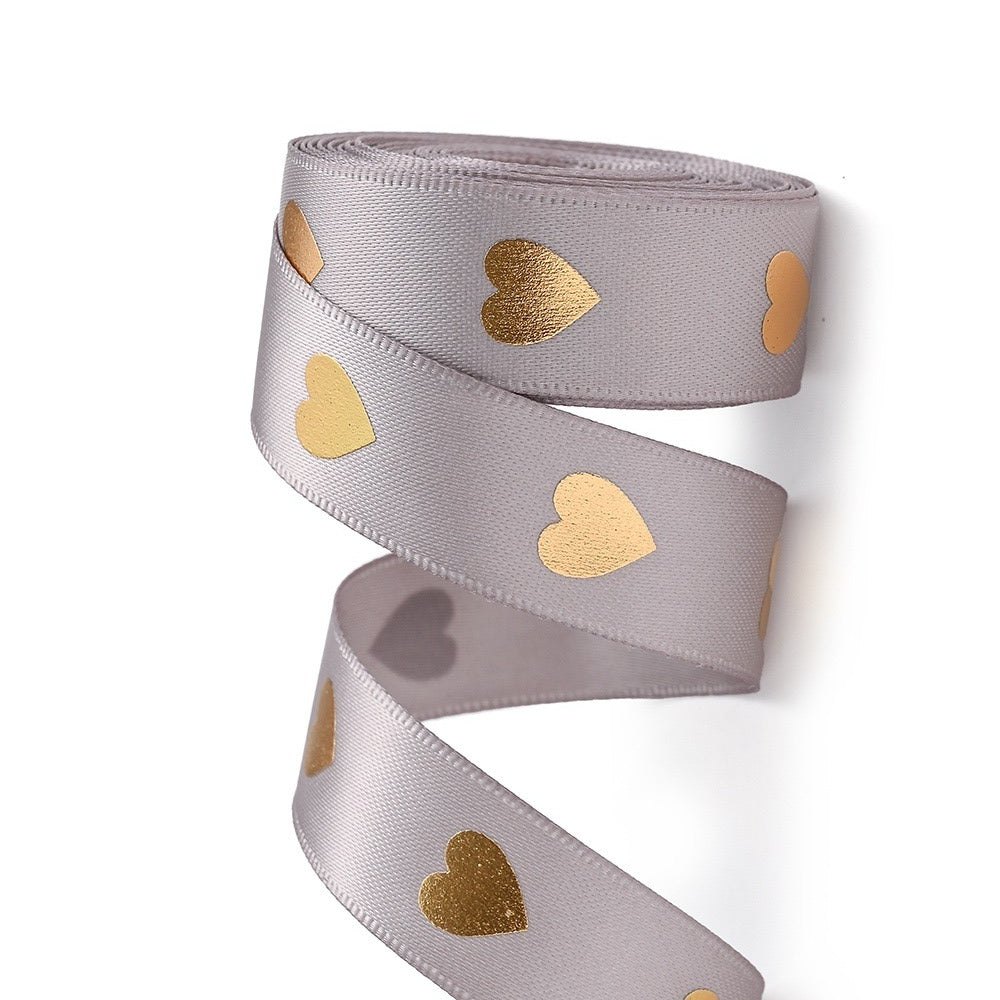 1 Roll 5 Yards Peach Heart Hot Stamping Ribbon