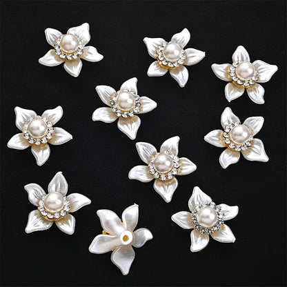 White Flower Acrylic Patches
