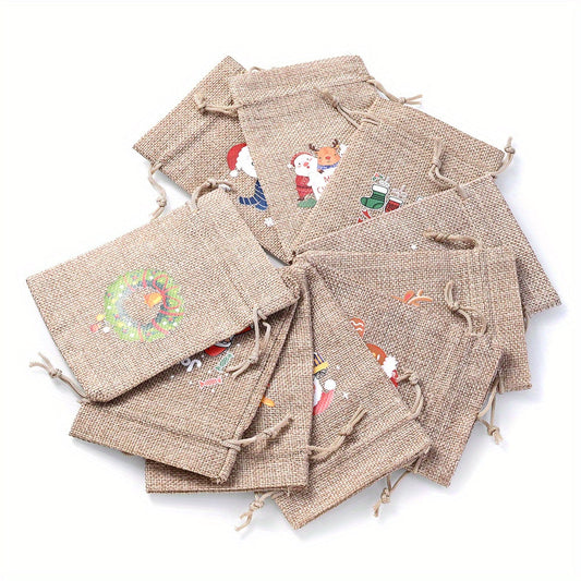 Christmas Drawstring Gift Bags