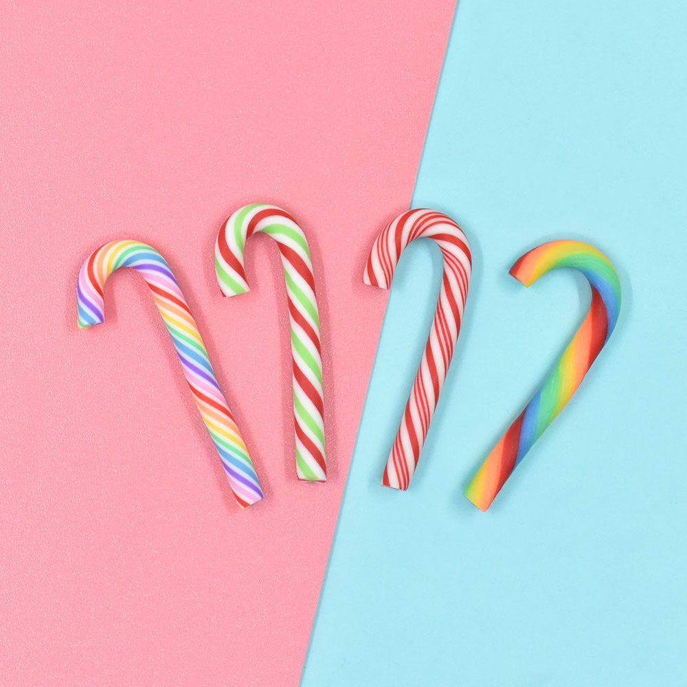 Christmas Candy Cane Resin Cabochons