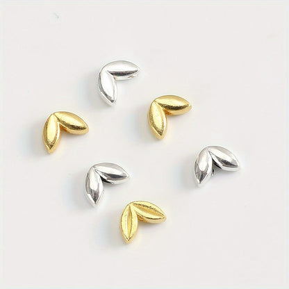 Gold & Silver Wheat Alloy Beads