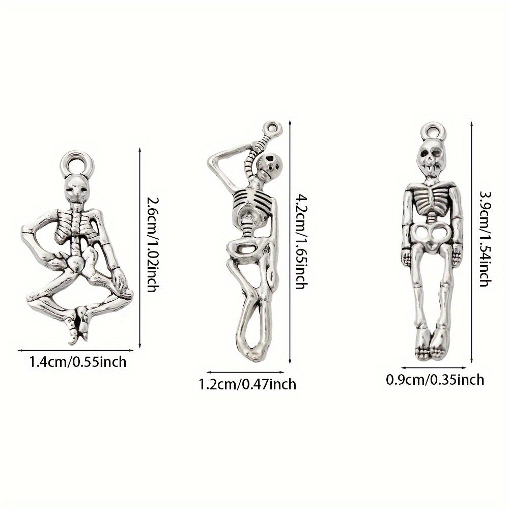Ancient Silver Skull Alloy Pendants