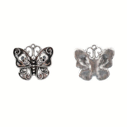 Halloween Skull Butterfly Charms