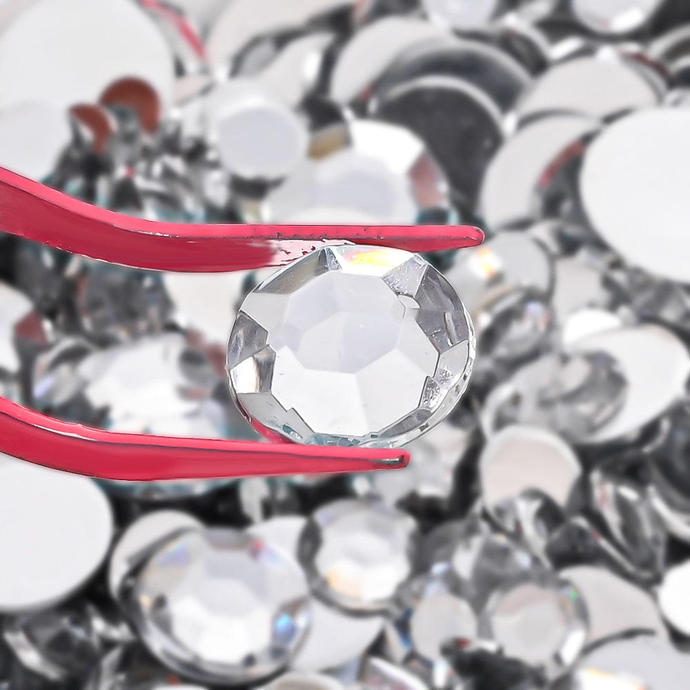 Silver Rhinestone Flatback Beads