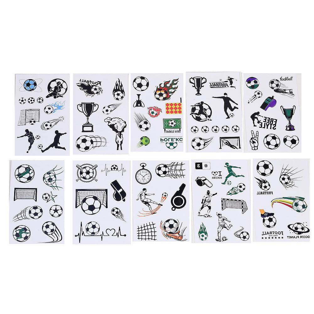 10-Piece Glow-in-the-Dark Soccer Temporary Tattoos