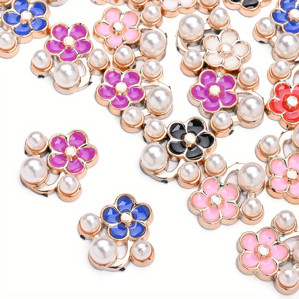 Five-Petal Flower Flatback Beads