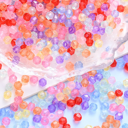 Colorful 4 mm Acrylic Rhombus Beads
