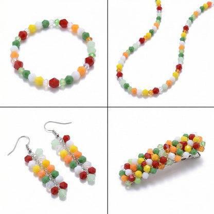Mixed Faceted Artificial Crystal Beads
